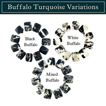 Mixed Buffalo Turquoise Rectangular Cabochon (30mm x 25mm) - Bolo Supply Co.