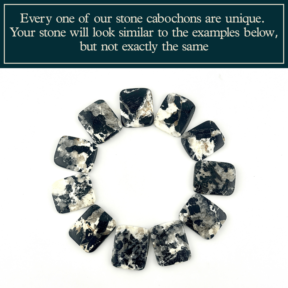 Mixed Buffalo Turquoise Rectangular Cabochon (30mm x 25mm) - Bolo Supply Co.