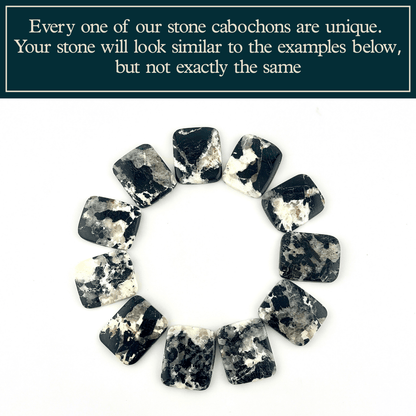 Mixed Buffalo Turquoise Rectangular Cabochon (30mm x 25mm) - Bolo Supply Co.