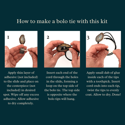DIY Single Bolo Tie Kit - Turn Any Flat Object Into A Bolo Tie - Bolo Supply Co.