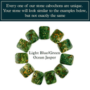 Light Blue/Green Ocean Jasper Rectangular Cabochon (25mm x 30mm) (Copy) - Bolo Supply Co.