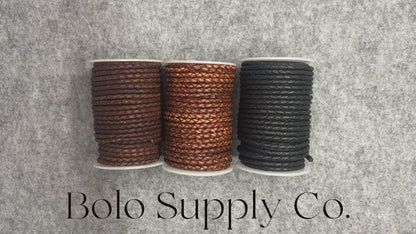 5mm Braided Leather Cord